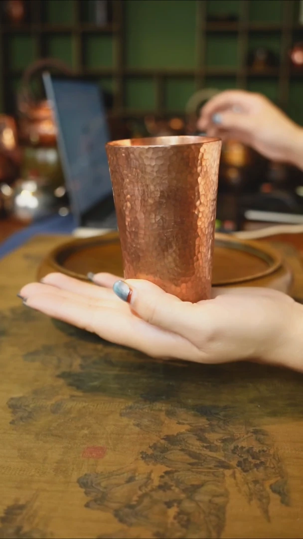 原色锤纹冷饮杯冲之