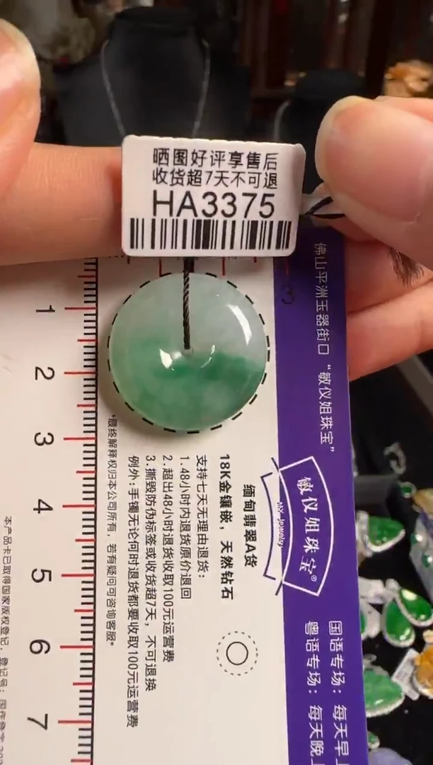 颈饰未镶嵌翡翠HA3375平安扣