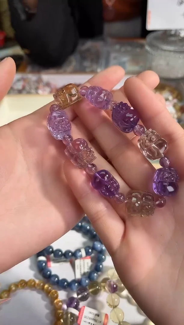 【闪购商品】水晶手链未镶嵌19多样性发其一/紫黄