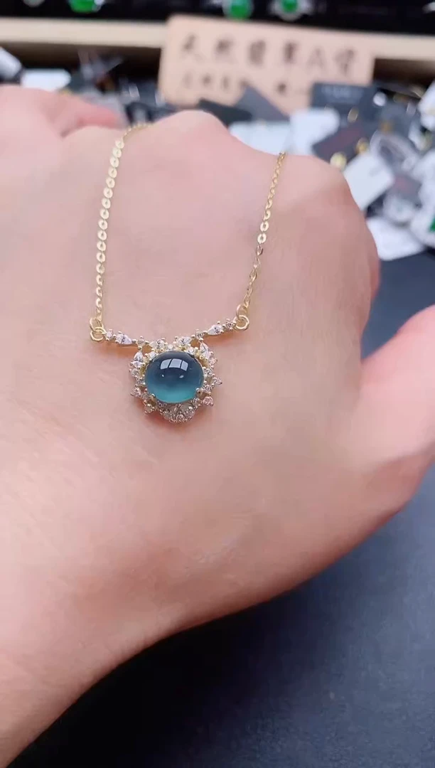 套链银S925镶嵌翡翠1