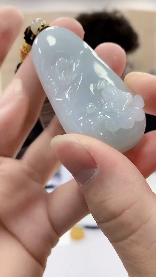 【闪购商品】定制翡翠未镶嵌4688bb-毛货挂件62