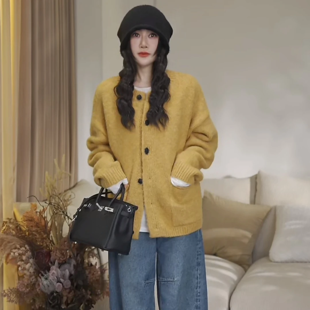 JW/静稳新品时尚休闲潮流长袖设计师款女装毛衣外套5552330