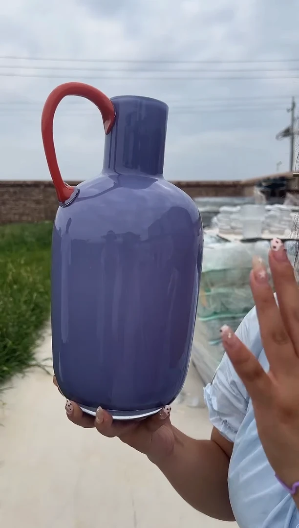 现代客厅摆件玻璃花瓶高级感