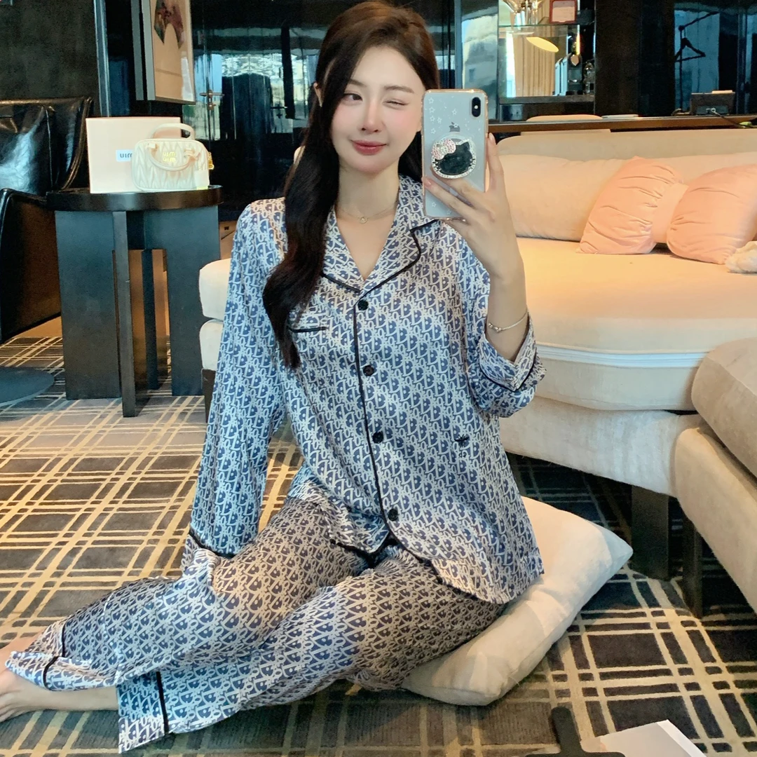 甜美KT猫长袖长裤睡衣春秋季少女可爱高级感家居服套装2025新款