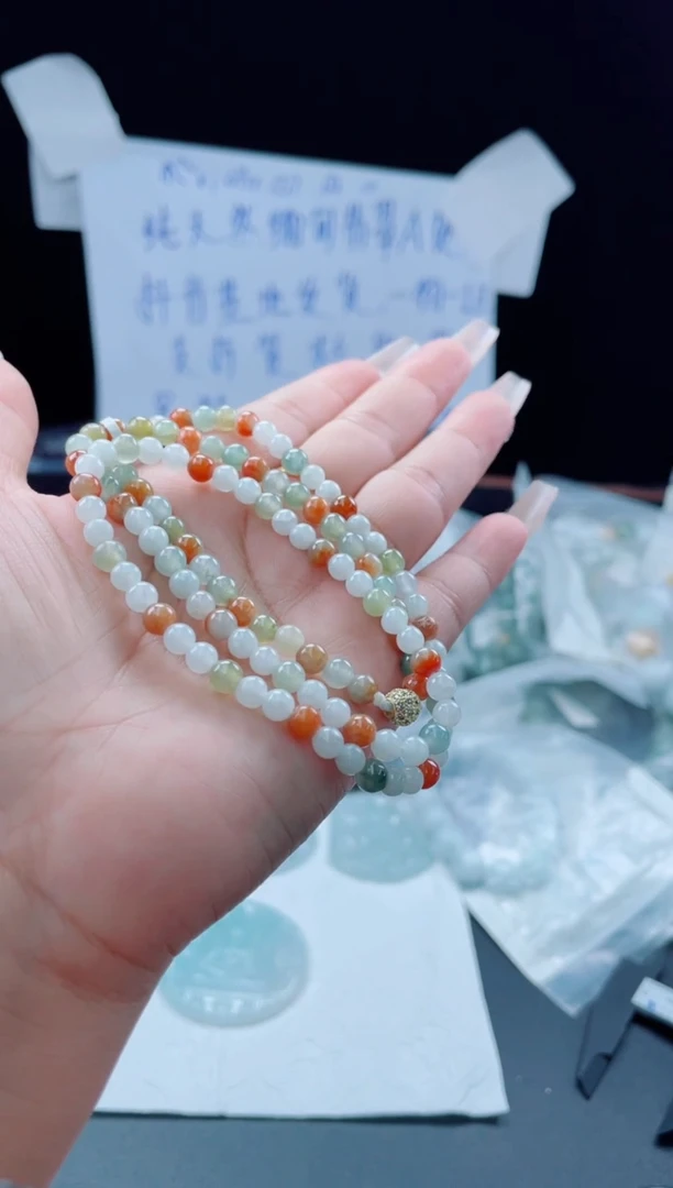 未镶嵌定制翡翠珠串