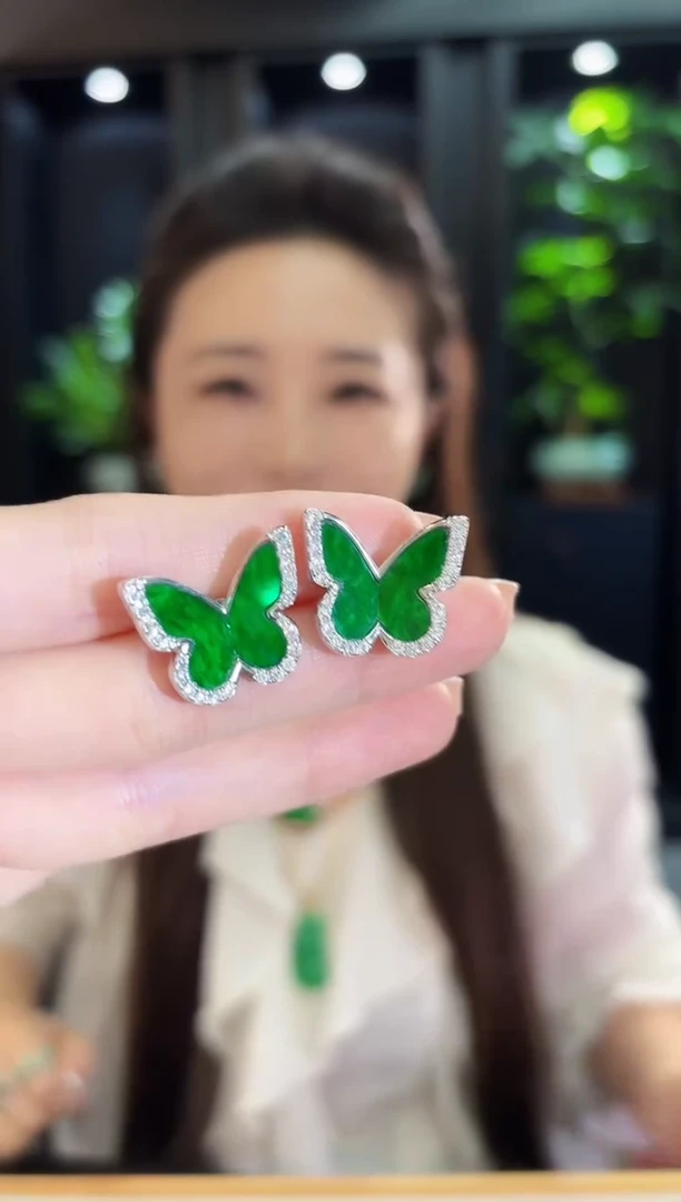 未镶嵌翡翠耳饰0909缅料A货/多样性发货/一件