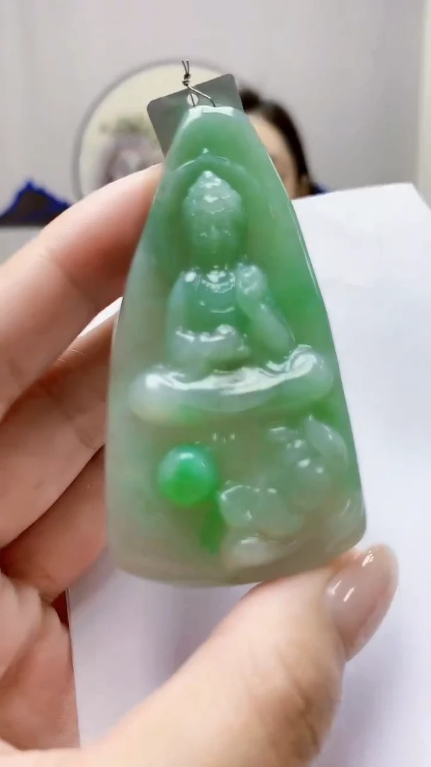 未镶嵌定制翡翠5160MM-毛货挂件14