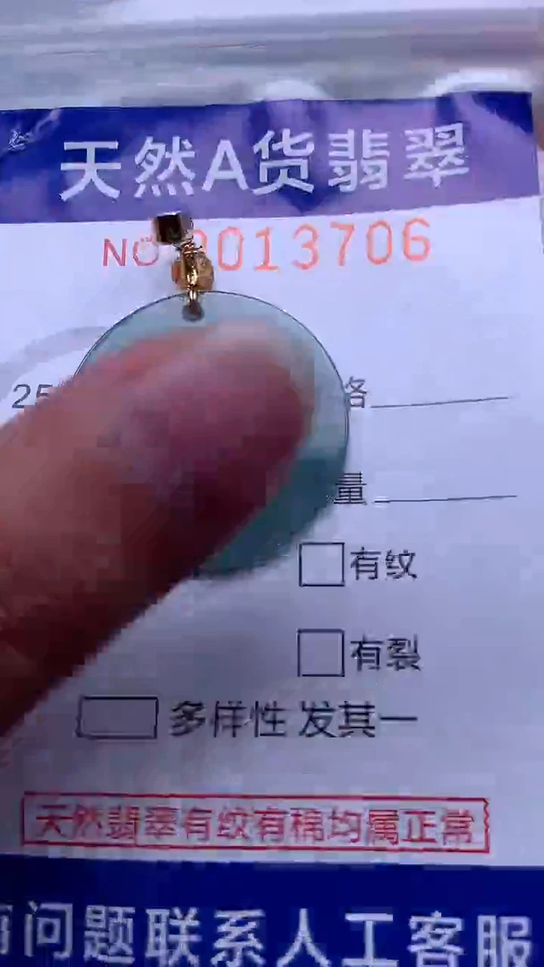 翡翠未镶嵌吊坠(不含链)1