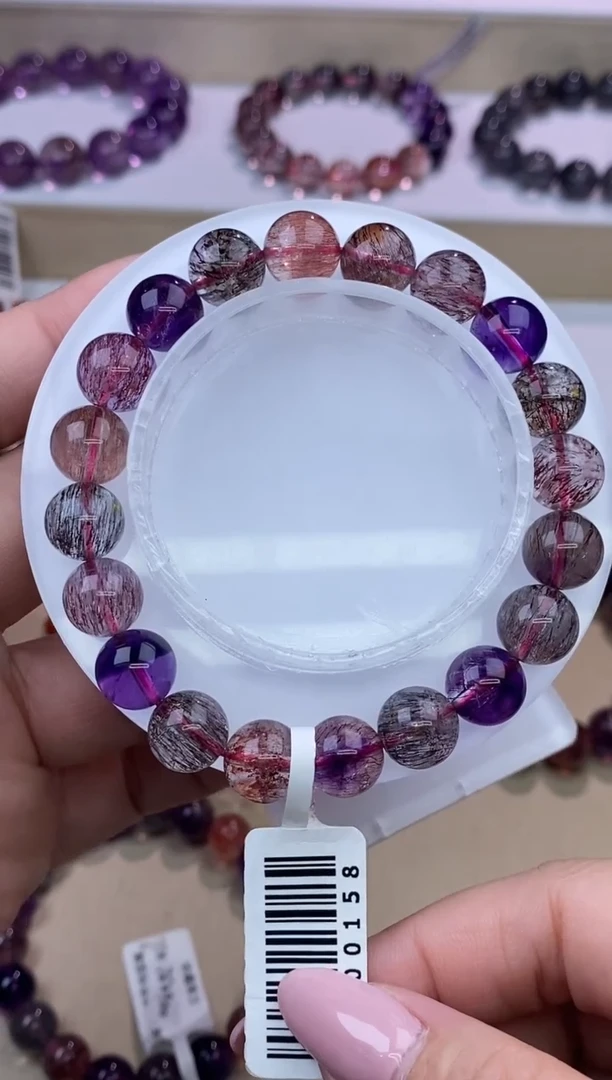 水晶手链未镶嵌黑加仑超七10m+