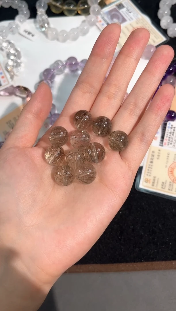 水晶手链未镶嵌49号绿碧玺发单颗配件13mm