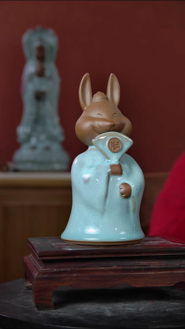 摆件大宋官窑 【十二生肖】兔