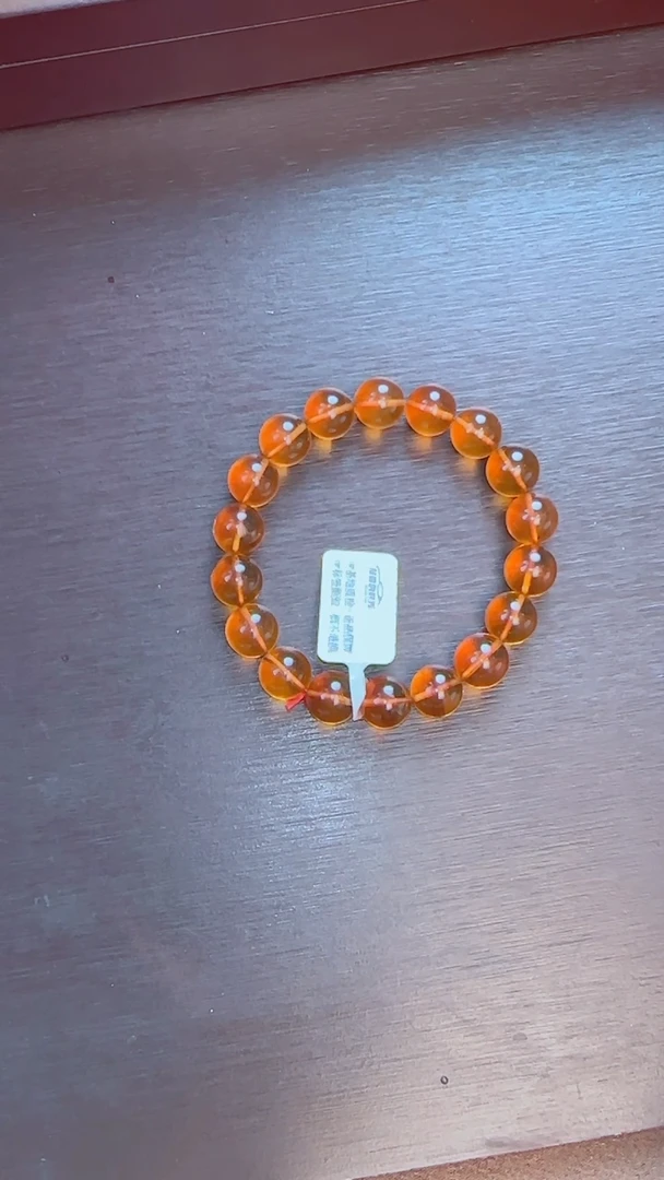 未镶嵌琥珀手链红茶珀手串10mm
