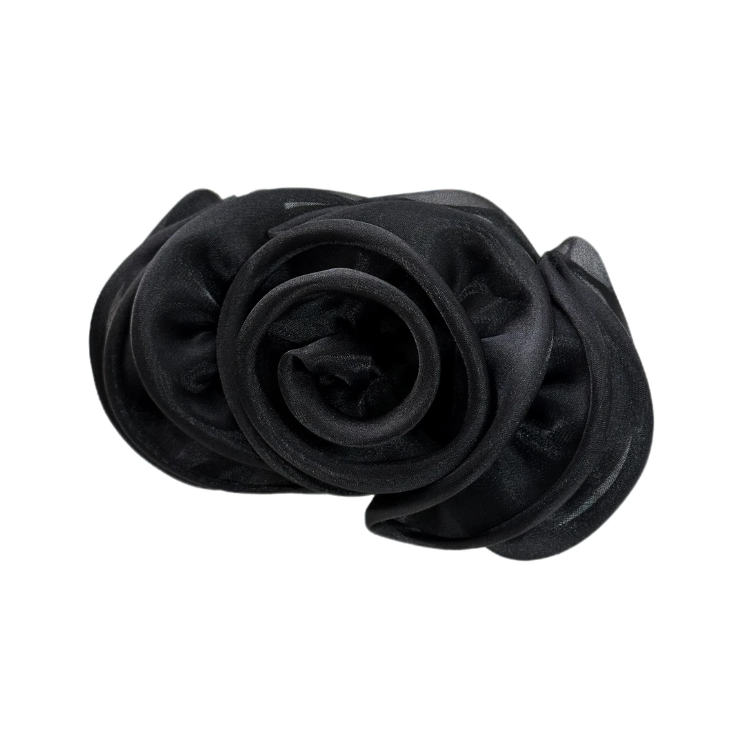 伍陆柒-千金风百搭纱圈玫瑰香蕉发夹发卡夹/优雅气质款/108