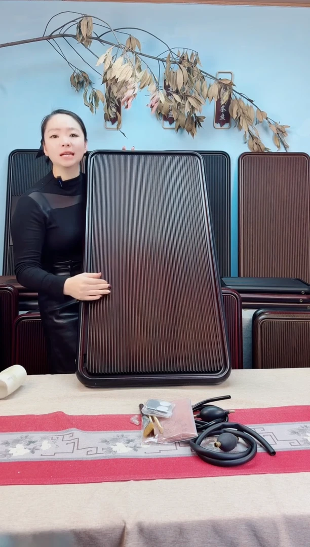 千川黑胡桃色款式茶盘100*50*5