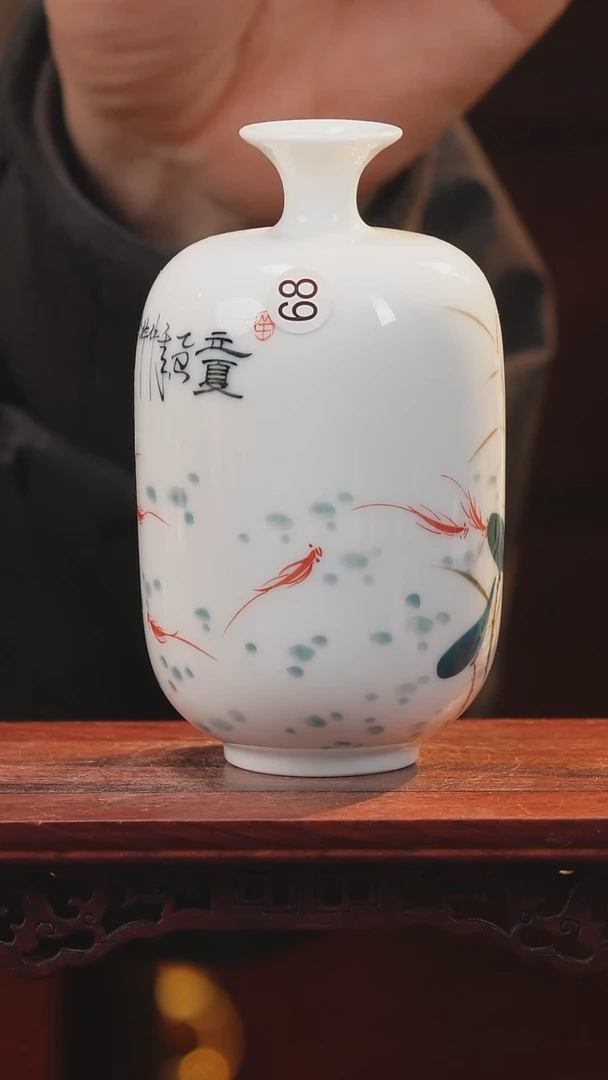 【闪购商品】摆件釉下五彩纯手工手绘原创瓷器