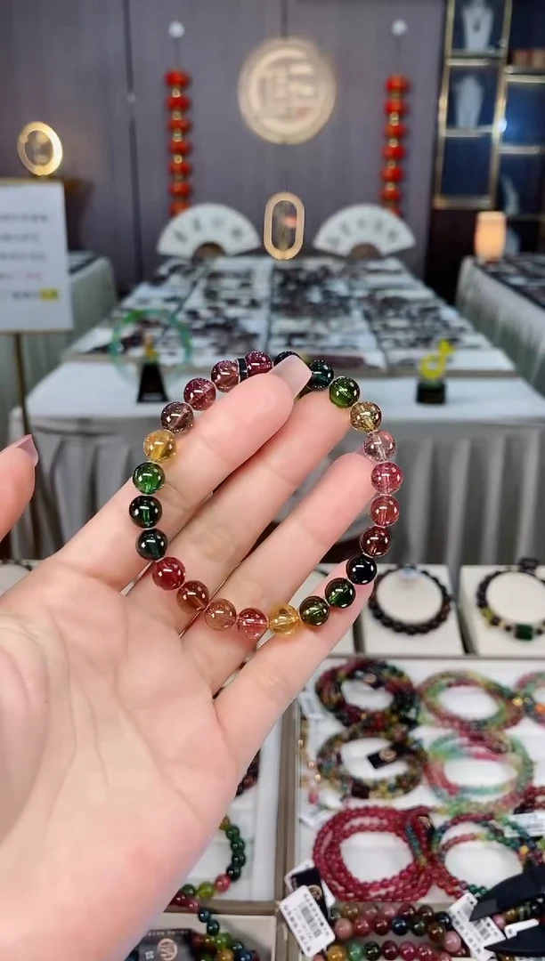 未镶嵌老矿碧玺单圈手串7mm+碧玺hon多样性发货一条