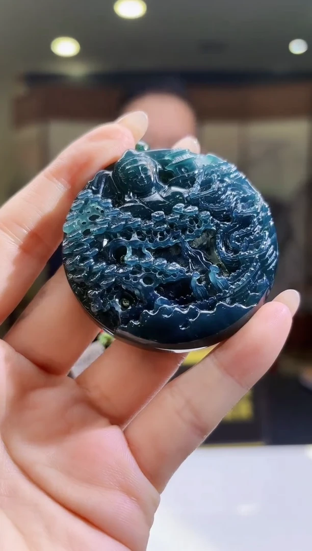 定制翡翠未镶嵌03/0705/Y/发其一件/山水