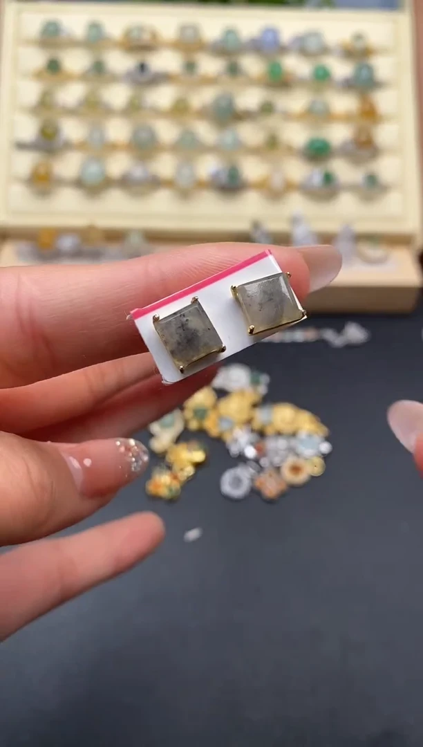 翡翠戒指银S925镶嵌222222+6