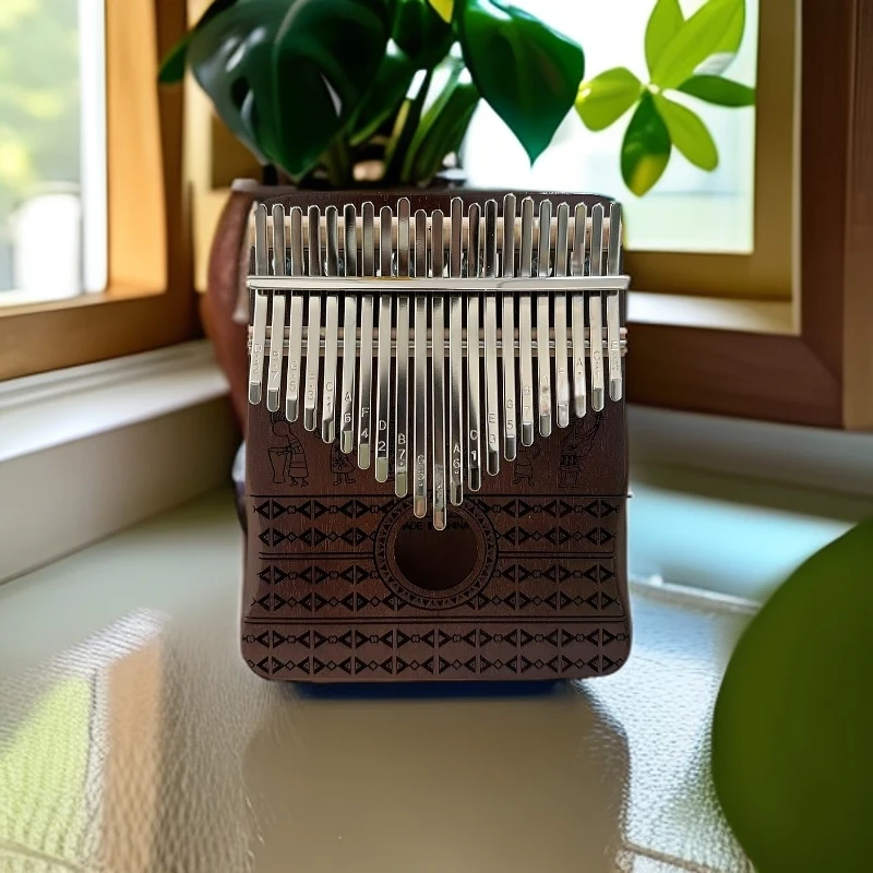 21音柚木民族风全单实木箱体琴适合零基础初学者成人小孩