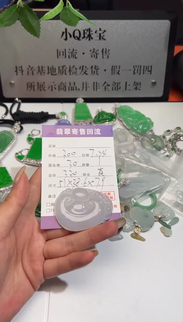 翡翠未镶嵌颈饰天然翡翠A货如意
