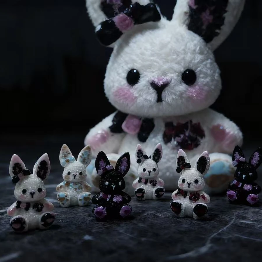 【歪歪定制】立体兔子高品质创意diy树脂配件