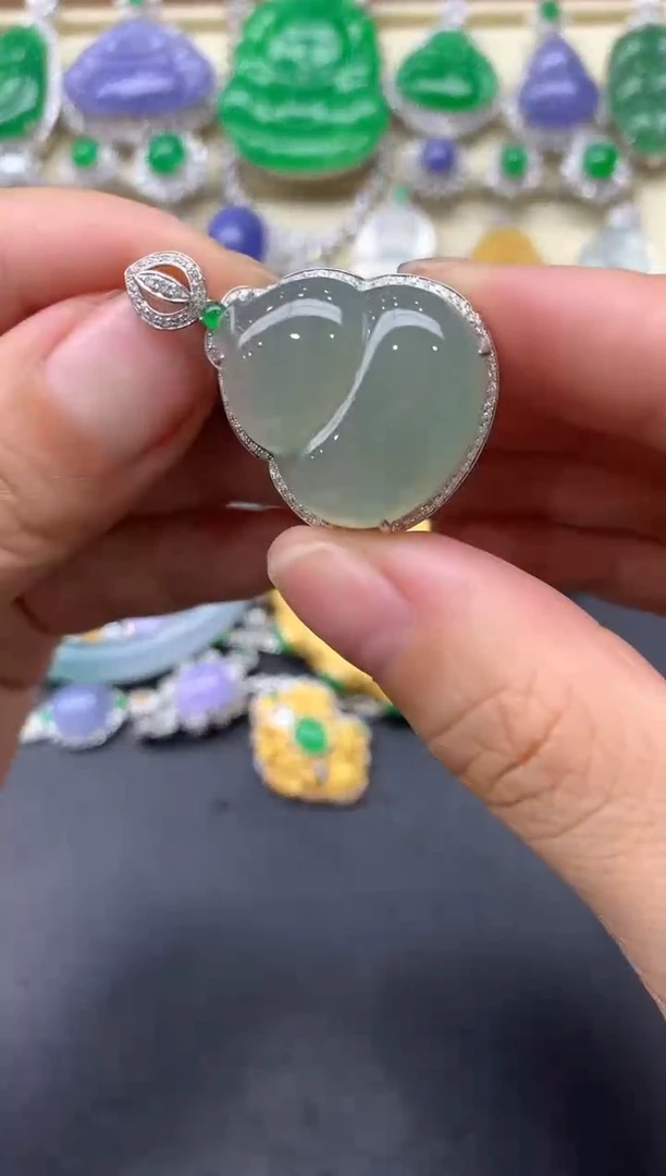 【闪购商品】翡翠颈饰18K金镶嵌449-中国好珍宝