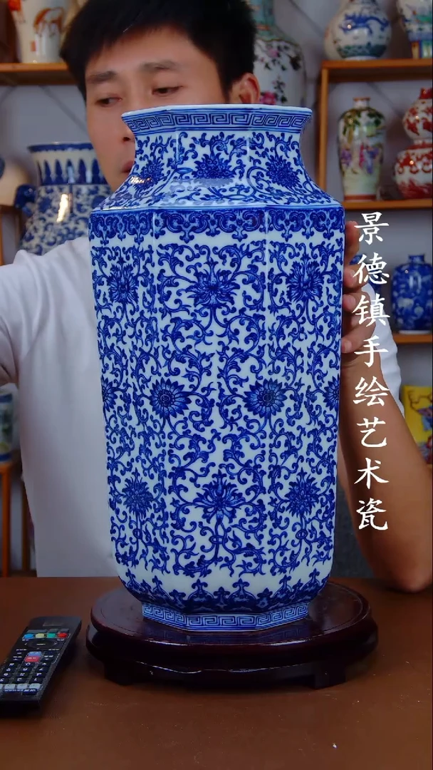 瓶景德镇手工手绘陶瓷摆件57