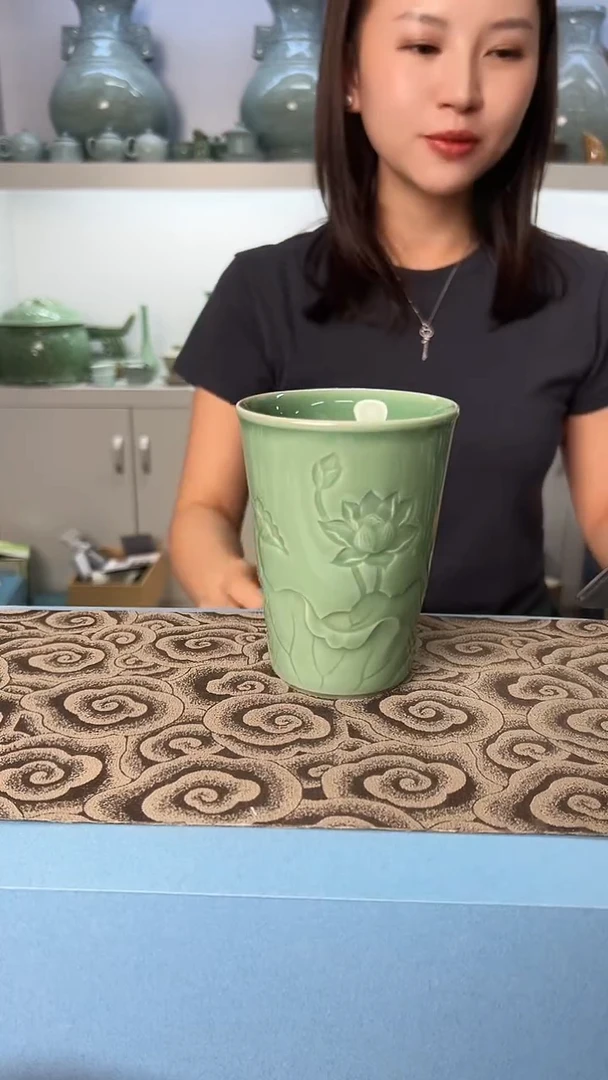 龙泉云间青瓷小米茶器