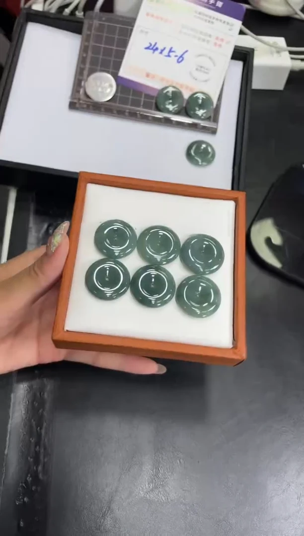 翡翠挂件未镶嵌平安扣FL3配绳/多样性发其一CP