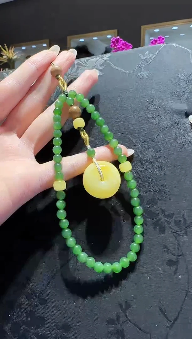 【闪购商品】和田玉（碧玉）手机链未镶嵌和田玉手机链