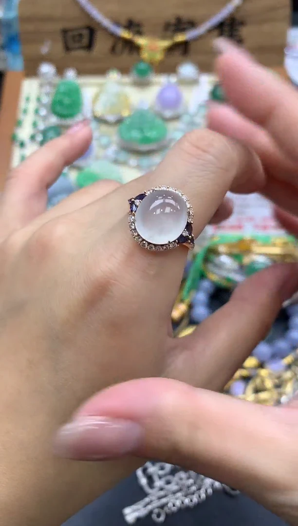 【闪购商品】翡翠戒指18K金镶嵌131-中国好珍宝