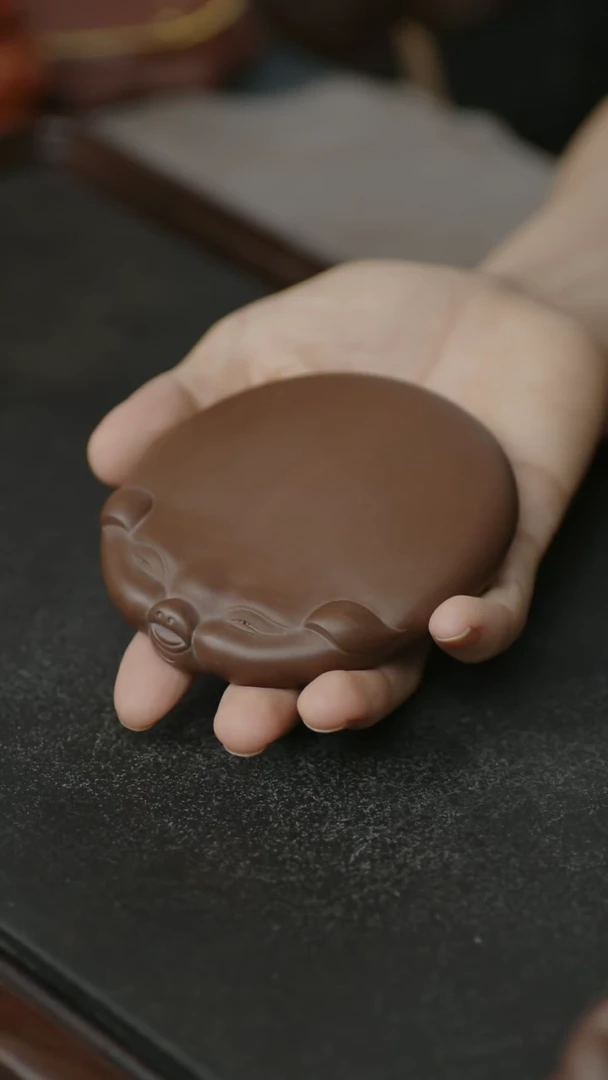 紫砂茶宠小猪杯垫