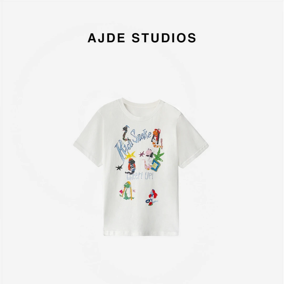 AJDE｜Rich snake短袖T 01夏季休闲印花圆领短袖