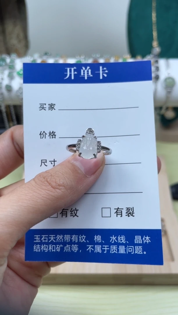 【闪购商品】翡翠戒指银S925镶嵌1111