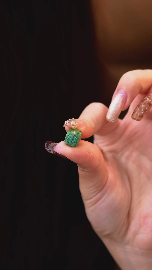 未镶嵌绿松石设计唐草纹