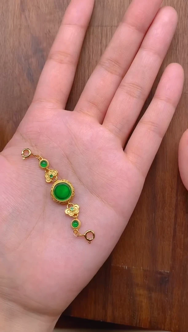 【闪购商品】翡翠吊坠(不含链)银S925镶嵌无事牌延长链