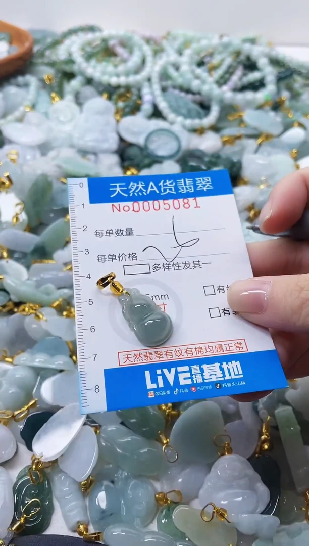 颈饰未镶嵌翡翠净货挂件-5081