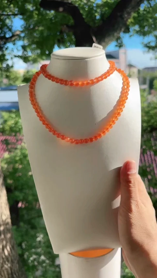 未镶嵌多样性发一件南红玛瑙6mm保山冰橙圆珠多圈