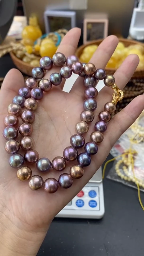 银S925镶嵌珠宝奇石淡水珍珠红*瑰182