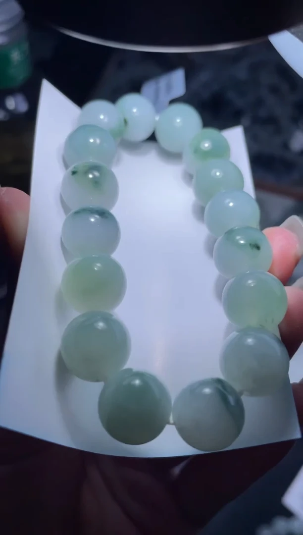 【闪购商品】定制翡翠未镶嵌天然缅甸A货翡翠手串39尺寸12+