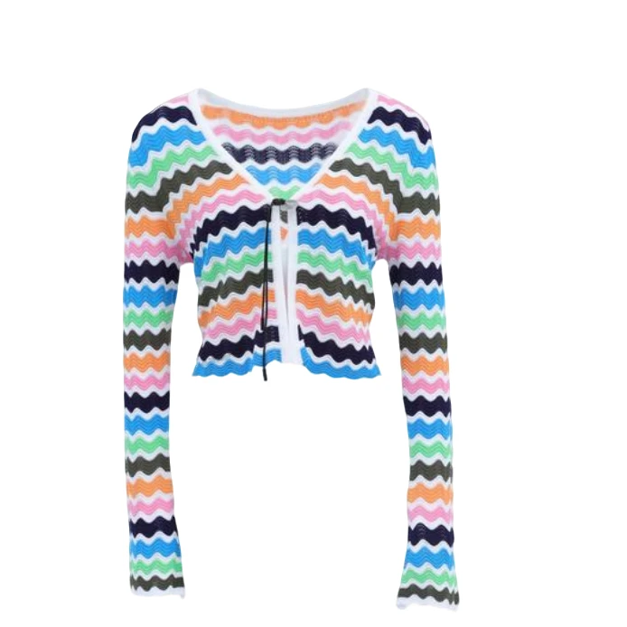 【羊羊专属】曼德诗新款彩色百搭针织设计款Y731310835