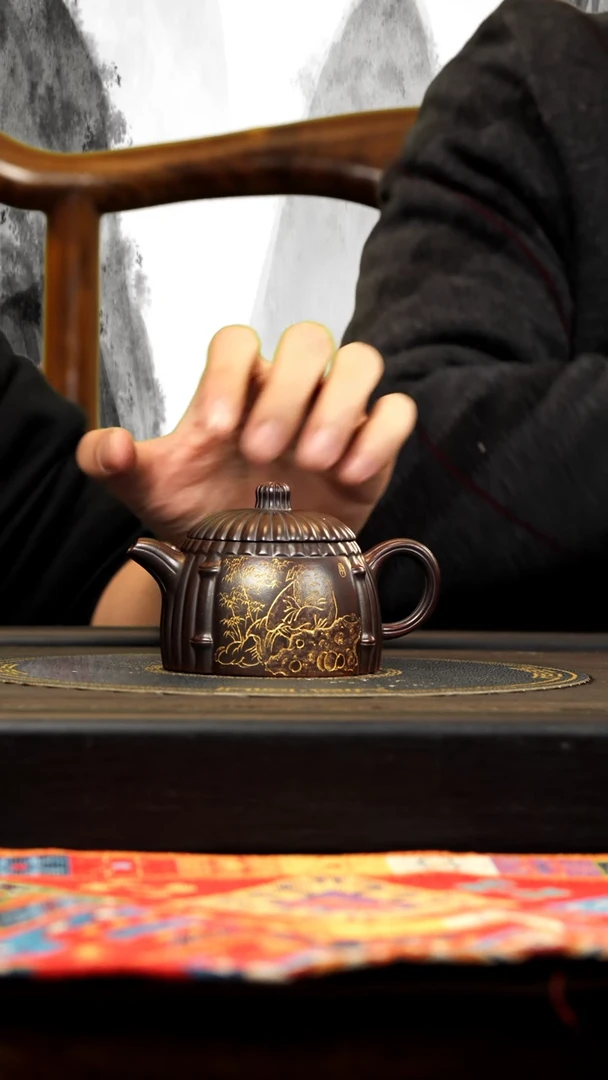 【闪购商品】紫砂茶壶BYM 古乌泥 筋纹