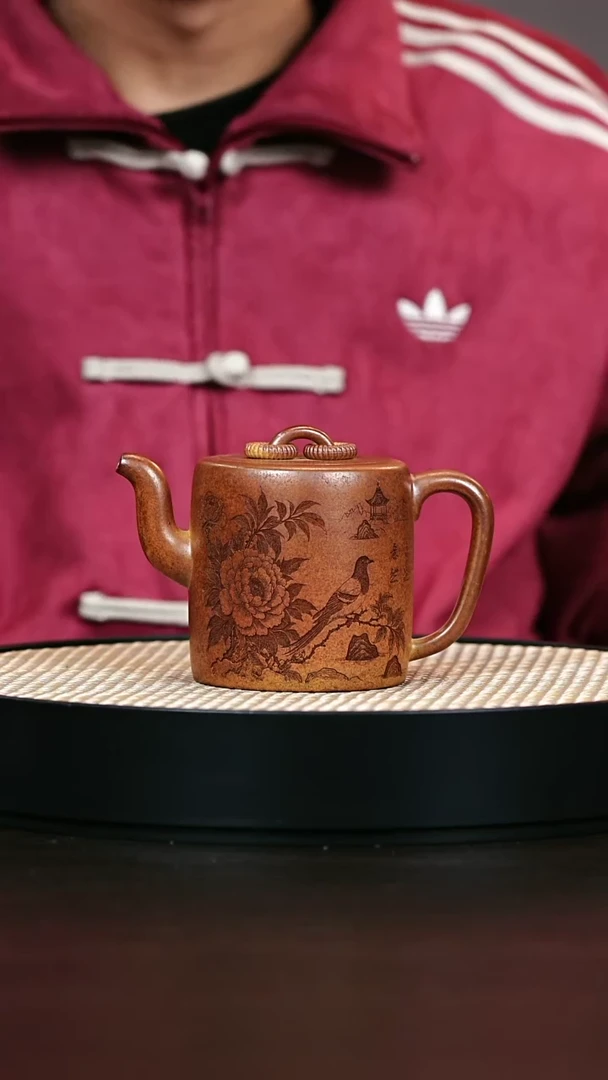 茶壶紫砂柴烧 双圈240-260cc