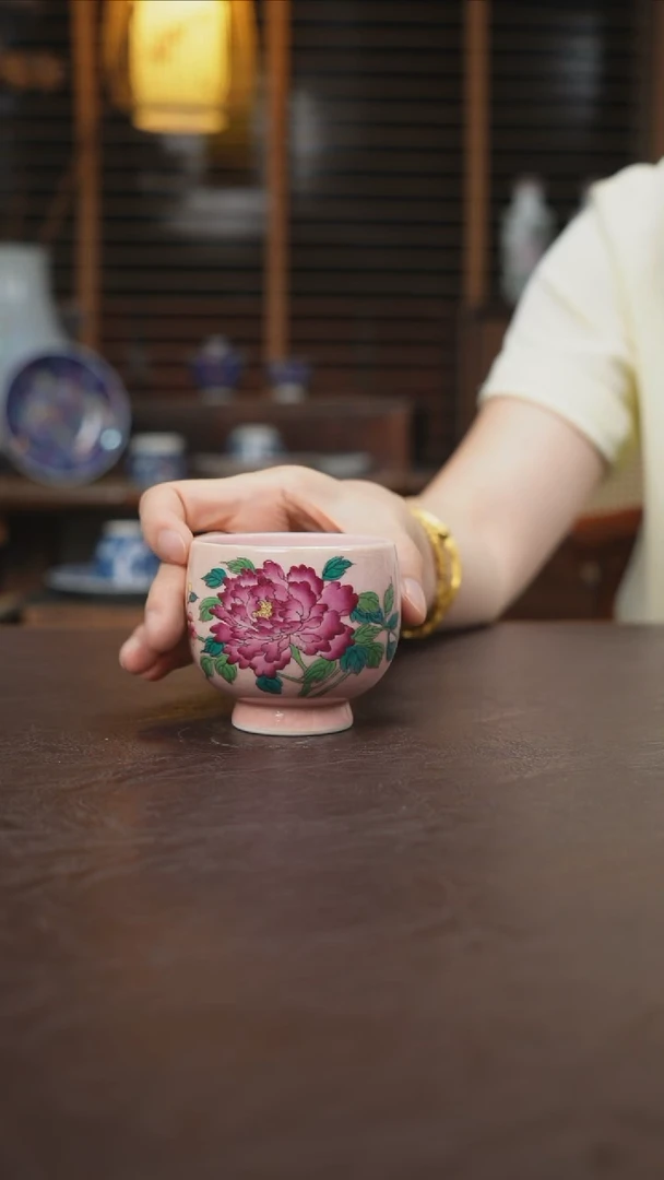 杯景德镇陶瓷杯碗柴烧多人