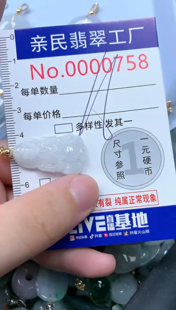 翡翠未镶嵌吊坠(不含链)758