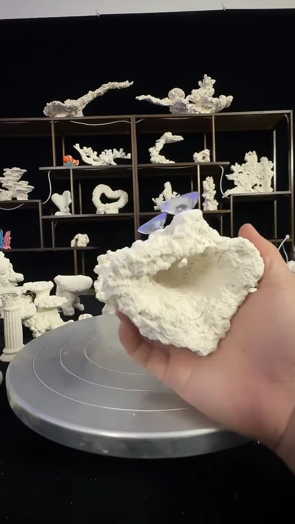 海缸淡水缸造景石布景装饰摆件多功能使用免爆藻海葵窝躲避屋105