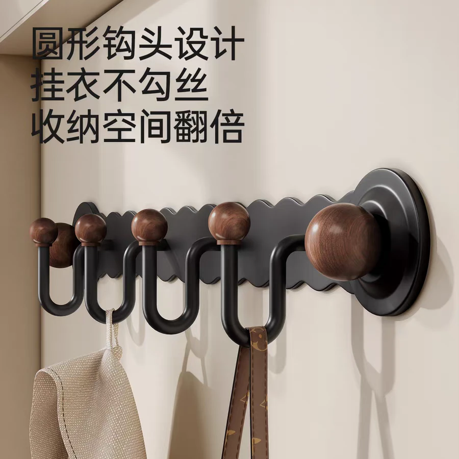 【秒发糖果】挂衣架防锈挂架挂钩吸盘排钩收纳3/4/5钩强力吸壁式