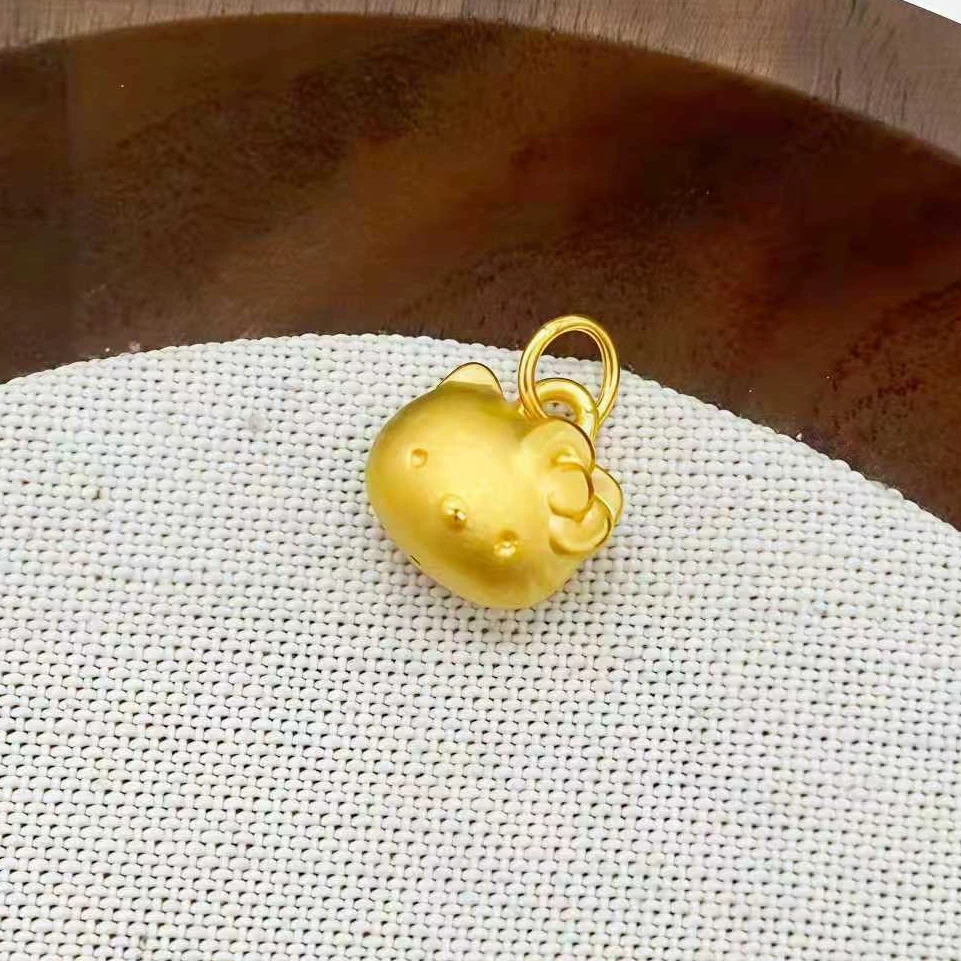 足金999 卡通KT猫吊坠 0.85