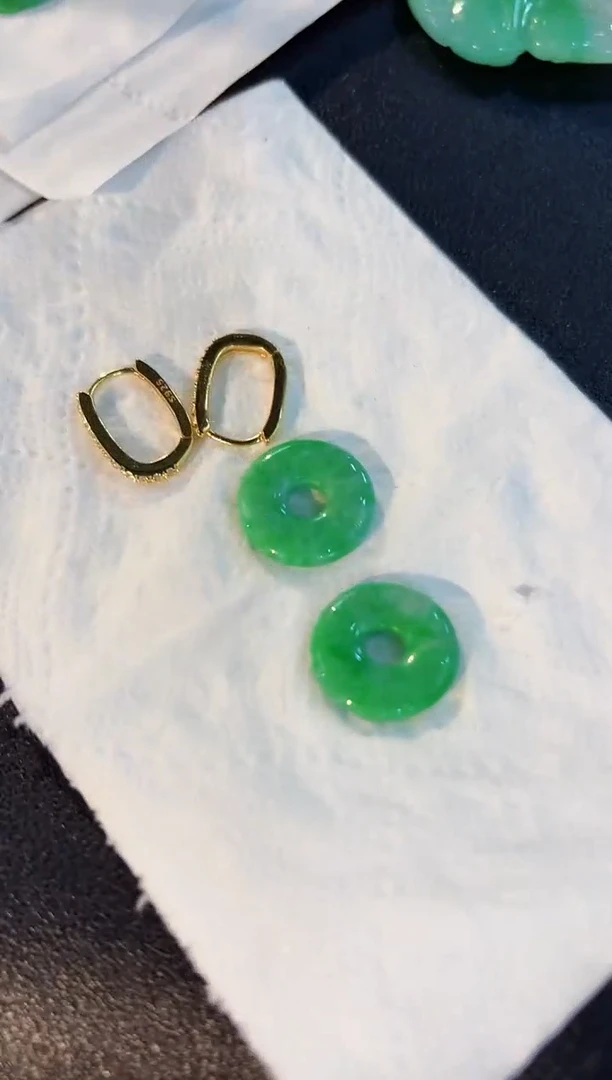 【闪购商品】翡翠耳饰未镶嵌含小耳包/支持复检一对