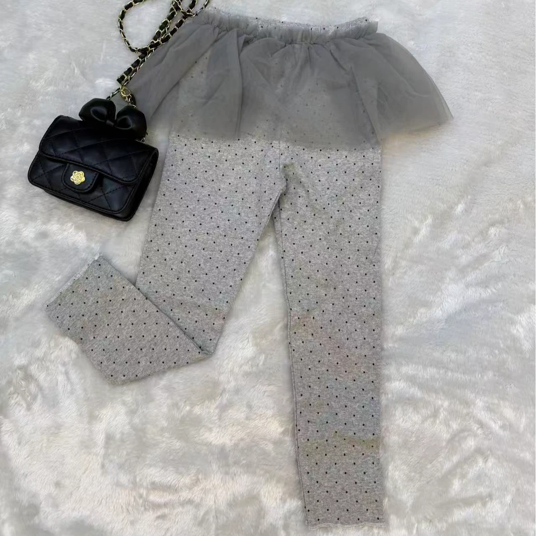 休闲风春秋女长裤韩版休闲裤休闲裤宝宝裤子花边33092